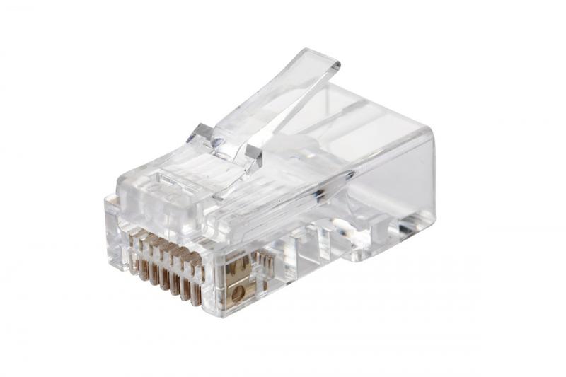 Вилка RJ45 Q-PLUG кат.5E UTP для полевой установки без цвета (уп.50шт) Eurolan 13A-U5-11WT