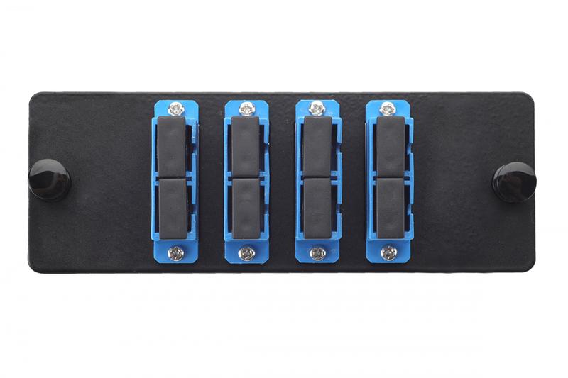 Планка Q-SLOT с 4 адаптерами дуплекс SC OS2 Eurolan 38M-S2-2S-01-04BL