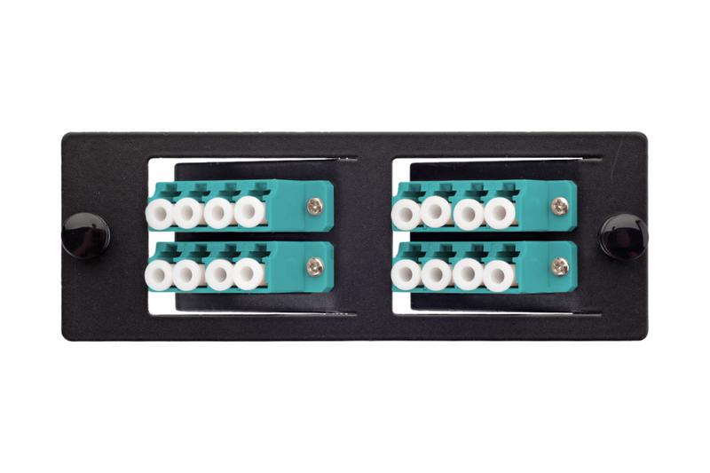 Планка Q-SLOT с 4 адаптерамик В.Адро LC OM3 наклонные Eurolan 38M-30-4L-03-04BL