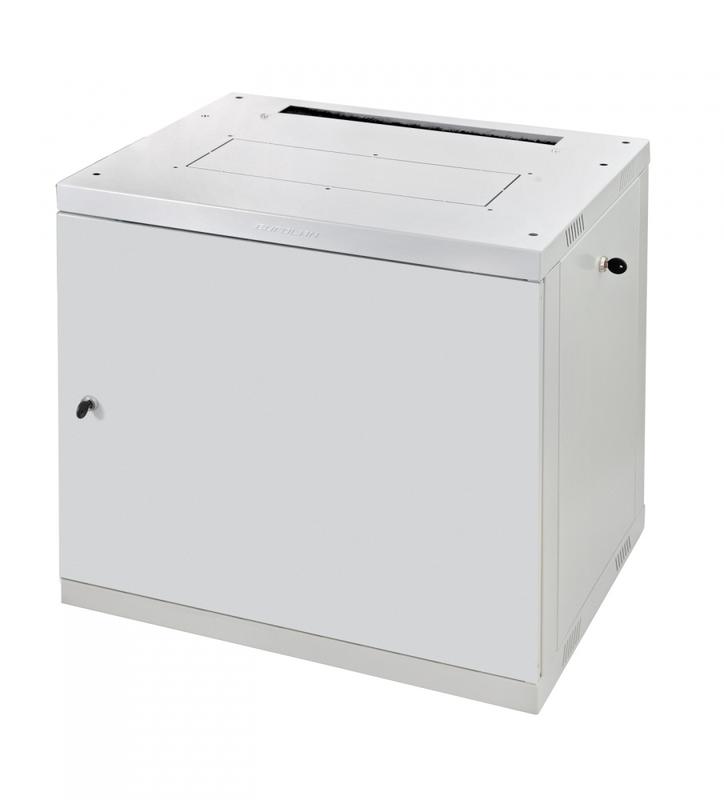 Шкаф настенный Racknet F30 18U 600х600 передняя дверь металлическая светл./сер. Eurolan 60W-18-66-30GY