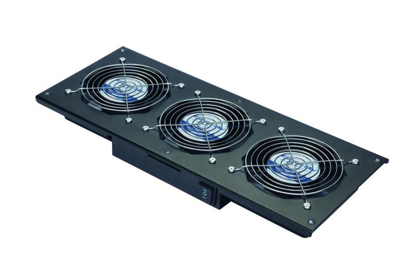 Модуль вентиляторный потолочный 3 вентилятора термореле 3 положения черн. Eurolan 60A-90-11-30BL