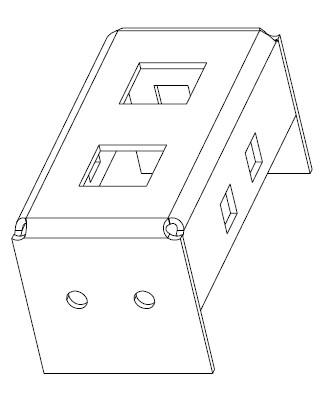 Кронштейны опорный дополнительный 19дюйм направляющих в S3000 Ш=800мм комплект Eurolan 60A-41-01-31SL