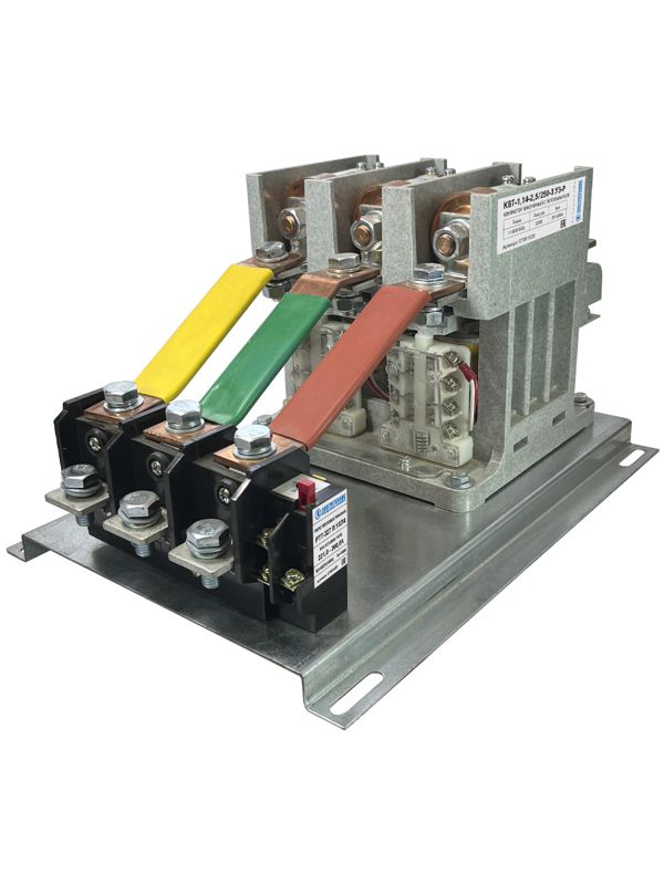 Контактор вакуумный КВТ-1.14-2.5/250-3 У3-Р 3п кат. 220В 4НО+3НЗ IP00 с реле РТТ327 221-260А Электротехник ET011626