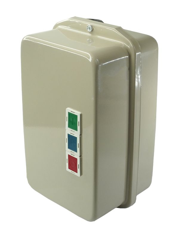 Пускатель ПМА-4242 У2 В 63А кат. 220В 2НО+2НЗ IP54 с реле РТТ-221П 53.5-63А в корпусе с кнопками ПУСК + СТОП + R Электротехник ET370004