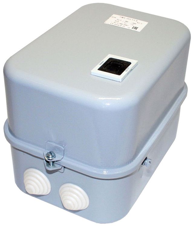 Пускатель ПМЕ-222 У3 В 25А кат. 220В AC 1НО IP30 с реле РТТ-141 21.3-25.0А в корпусе с кнопкой R Электротехник ET000133