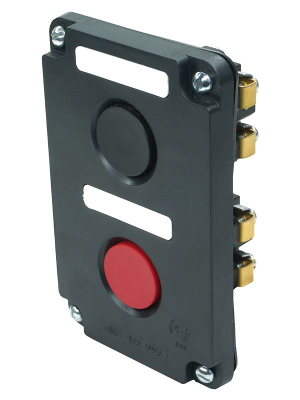 Пост управления ПКЕ 122-2 У2 10А 660В 2 элемента черн. и красн. цилиндр в нишу IP54 Электротехник ET519060
