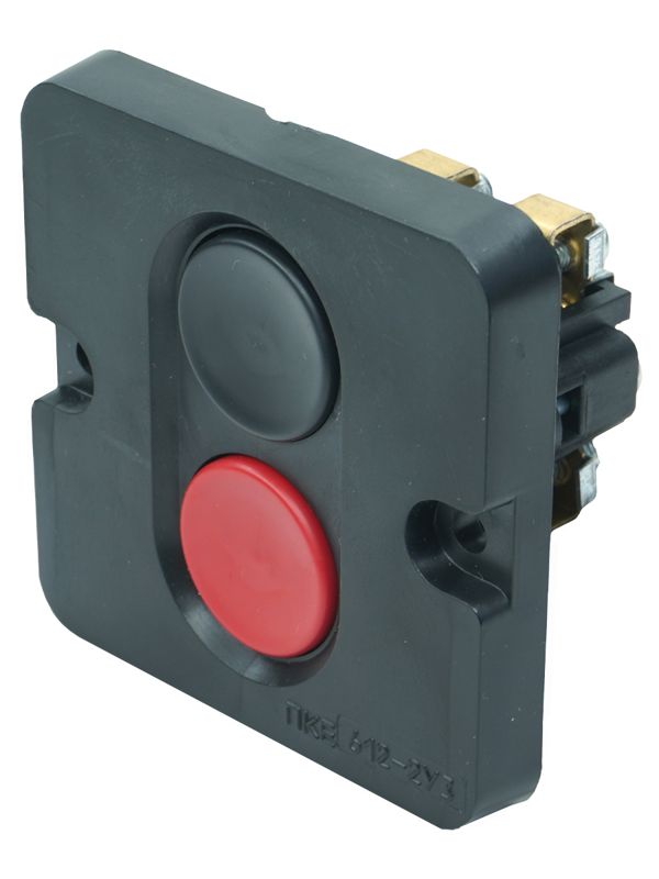 Пост управления ПКЕ 612 У3 10А 660В черн. и красн. цилиндр в нишу IP40 Электротехник ET523349