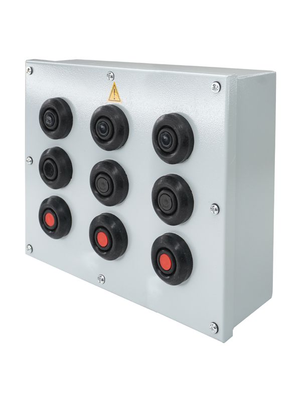 Пост управления ПКУ-15-21.331-54У2 (6хКЕ081/2(1з+1р) черн. + 3хКЕ081/2(1з+1р) красн. + PG-36) Электротехник ET008540