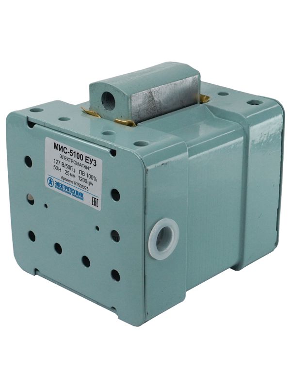 Электромагнит МИС-5100 ЕУ3 127В тянущее исп.ПВ 100% IP20 с жесткими выводами Электротехник ET502275