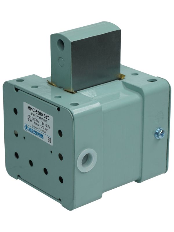 Электромагнит МИС-5200 ЕУ3 220В толкающее исп.ПВ 100% IP20 с жесткими выводами Электротехник ET514729