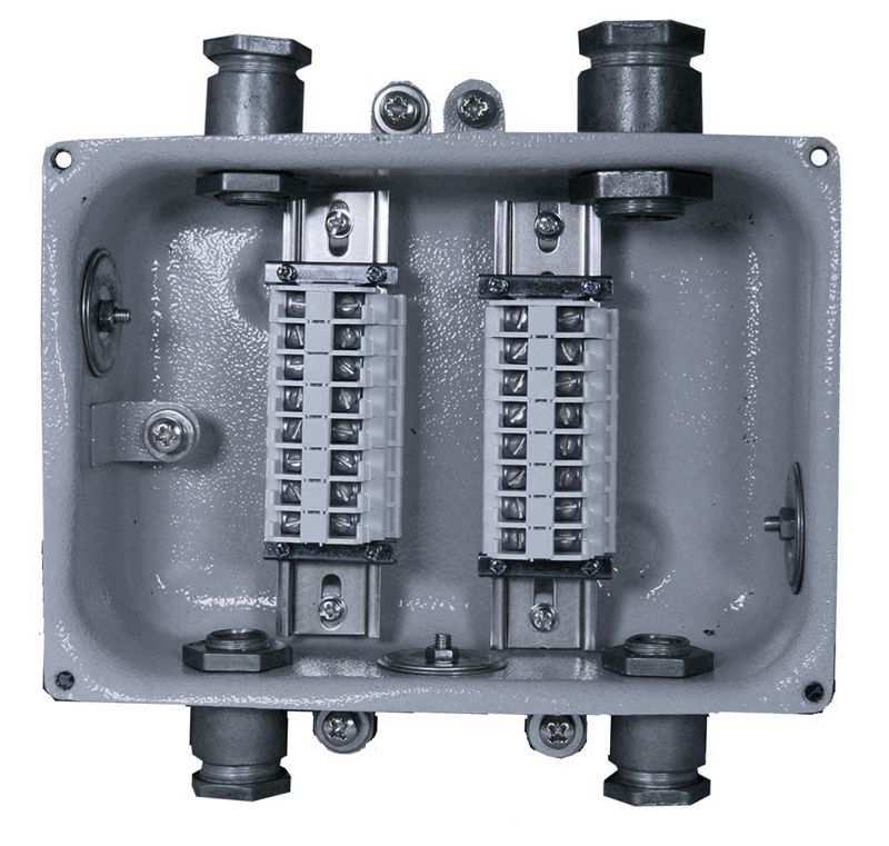 Коробка клеммная КЗНС-16 У2 16 зажимов IP65 (метал. вводы) Электротехник ET002544