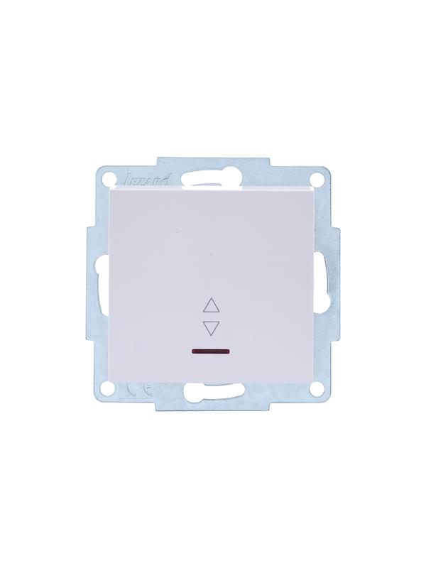 Переключатель проходной 1-кл. СП Vesna с индикацией механизм бел. LEZARD 742-0288-114