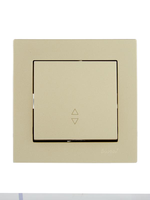 Переключатель проходной 1-кл. СП Vesna механизм титан LEZARD 742-3788-105