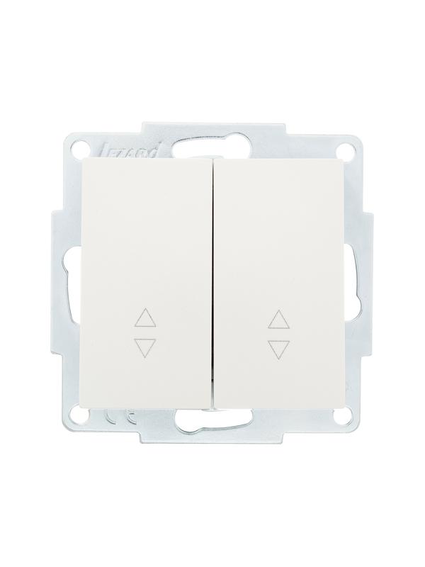 Переключатель проходной 2-кл. СП Vesna механизм жемчуж./бел. перламутр. LEZARD 742-3088-106