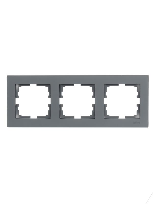 Рамка 3-местн. горизонт. VESNA графит LEZARD 742-3400-148