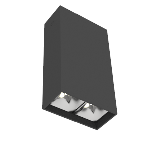 Светильник светодиодный DL-Box Reflect Multi 1х2 5Вт 3000К 80х40х150 накладной кососвет RAL9005 черн. муар VARTON V1-R0-90251-20L17-2000530