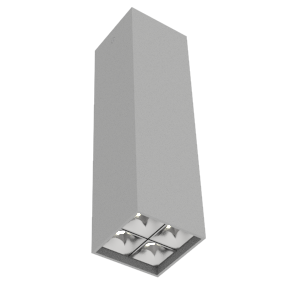 Светильник светодиодный DL-Box Reflect Multi 2х2 14Вт 3000К 80х80х300 накладной 55град. RAL7045 сер. муар VARTON V1-R0-70255-20L55-2001430