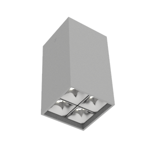 Светильник светодиодный DL-Box Reflect Multi 2х2 14Вт 4000К 80х80х150 накладной 24град. RAL7045 сер. муар VARTON V1-R0-70254-20L20-2001440