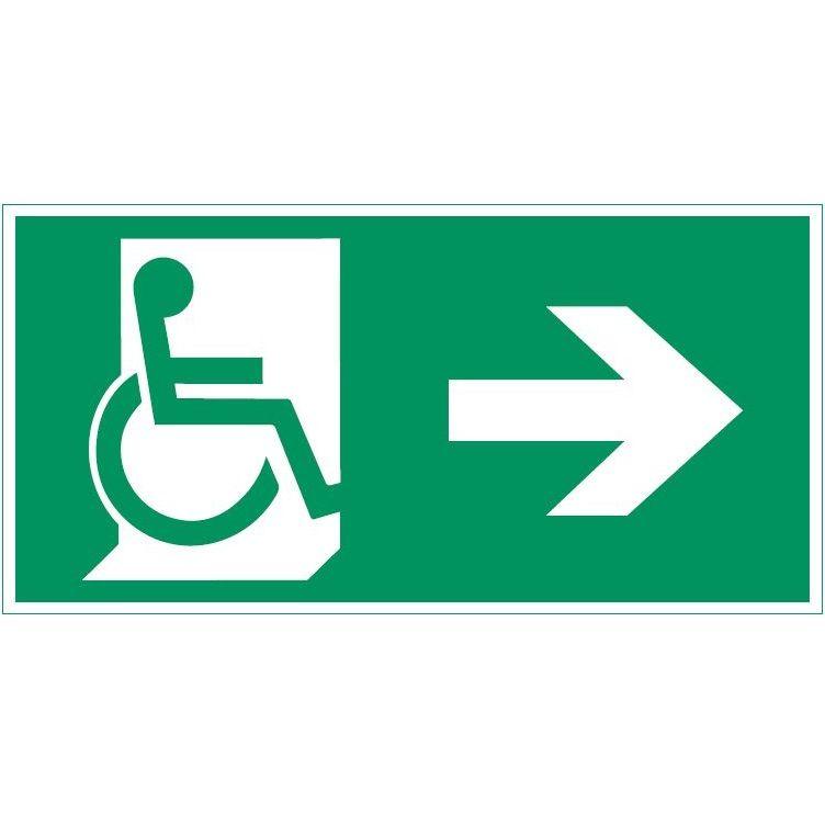 Знак "Движение МГН направо" 400х200мм для аварийно-эвакуационного светильника Vault VARTON V5-EM03-60.013.030