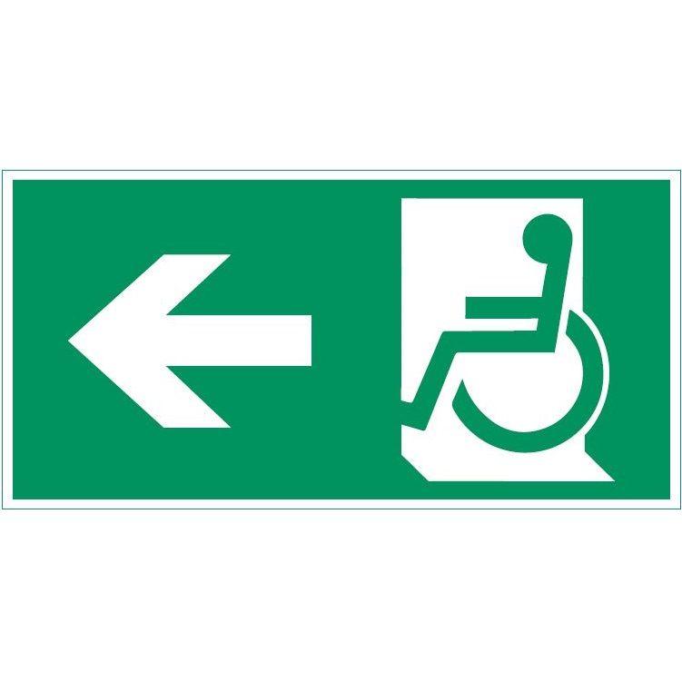 Знак "Движение МГН налево" 400х200мм для авар-эвакуац св-ка Vault VARTON V5-EM03-60.013.031