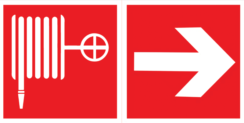 Знак "ПОЖАРНЫЙ КРАН / СТРЕЛКА" 400х200мм для аварийно-эвакуационного светильника Vault VARTON V5-EM03-60.013.045