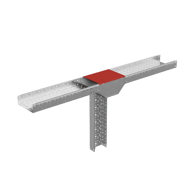 Крышка для ответвителя T-образ. вертикал. переходник с разворотом трассы на 90град. 500-200 "ПЛЮС" (нижняя часть меньше исходной) KTDPSplus90-500-200 INOX304 КМ PL6401
