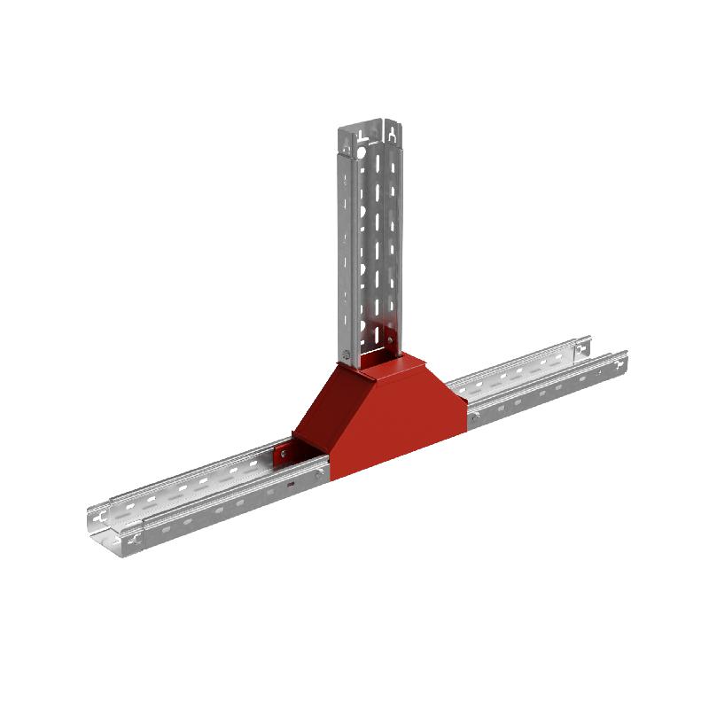 Отвод для лотка Т-образ. вертикал. вверх с разворотом трассы на 90град. 150х50 "ПЛЮС" TDNplus90-50-150 INOX304 КМ PL6271