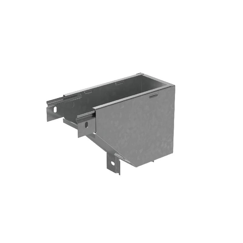 Угол для лотка вертикальный внешний левый с разворотом трассы на 90град. 100х50 "ПЛЮС" VLPDplus90-50-100-L INOX304 КМ PL5993