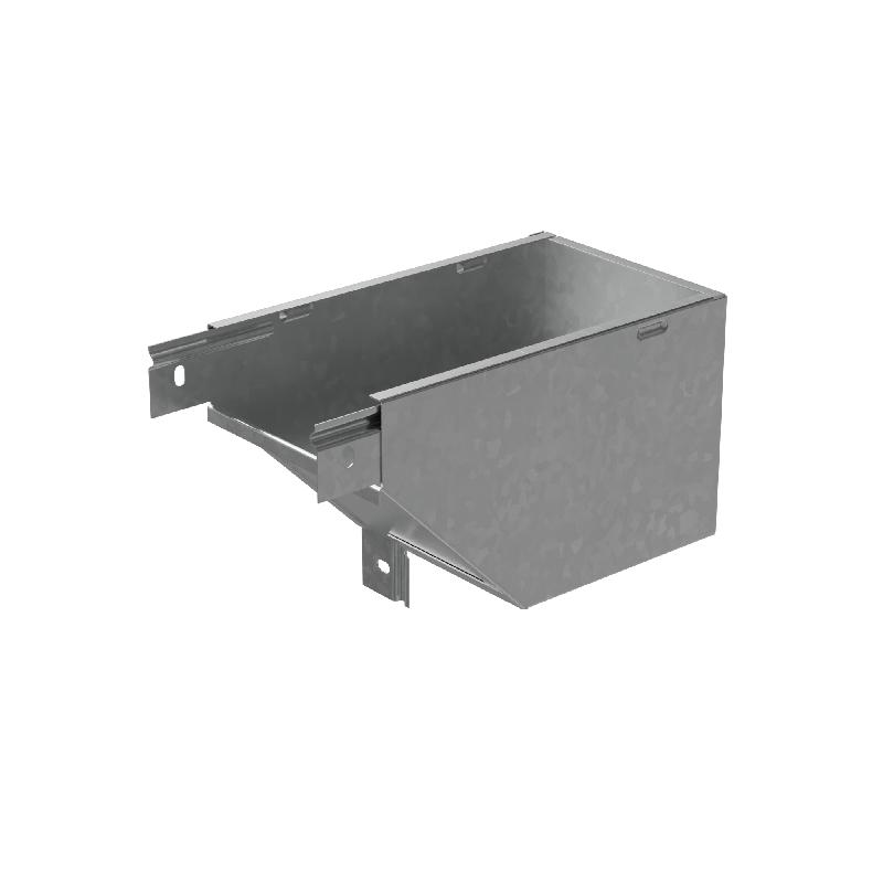 Угол для лотка вертикальный внешний левый с разворотом трассы на 90град. 150х50 "ПЛЮС" VLPDplus90-50-150-L INOX304 КМ PL5994