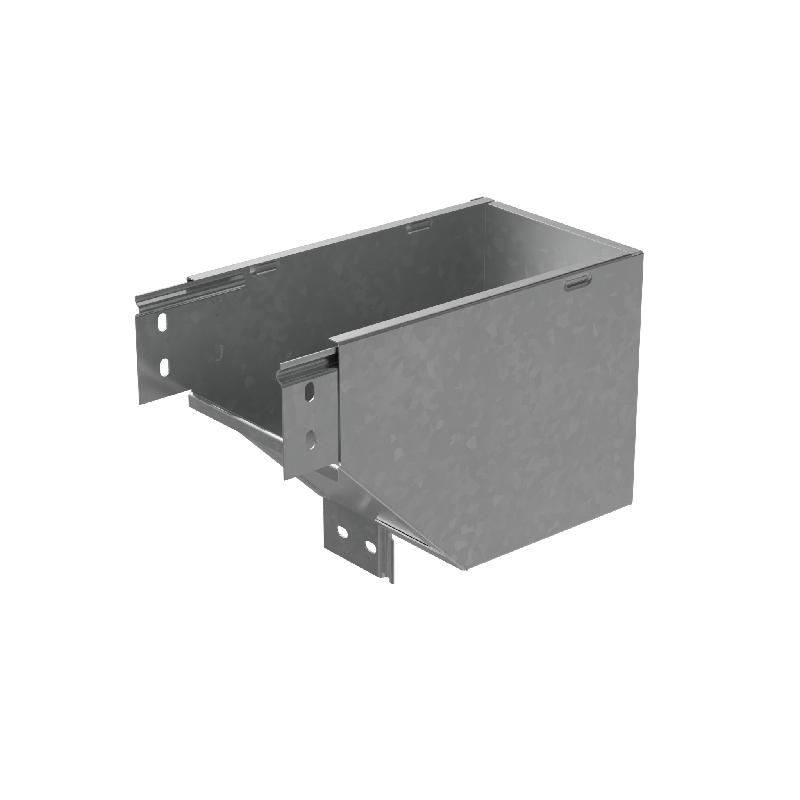 Угол для лотка вертикальный внешний левый с разворотом трассы на 90град. 150х80 "ПЛЮС" VLPDplus90-80-150-L INOX304 КМ PL6001