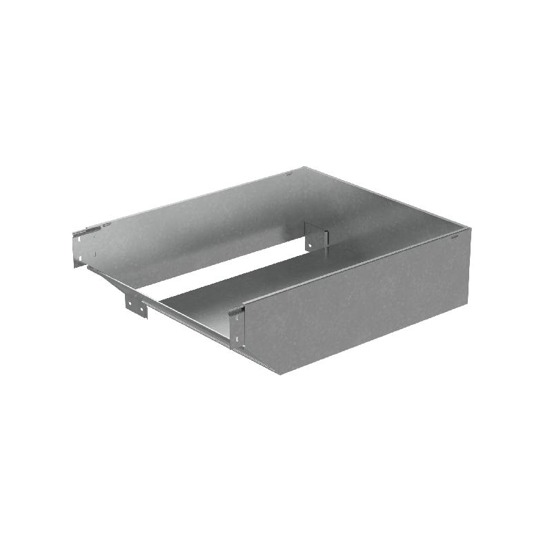 Угол для лотка вертикальный внешний левый с разворотом трассы на 90град. 600х100 "ПЛЮС" VLPDplus90-100-600-L INOX304 КМ PL6013