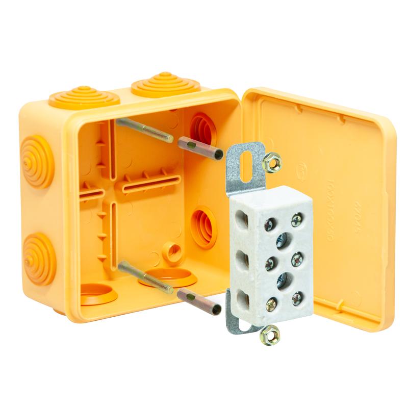 Коробка распределительная ОП Тусо для 100х100х50мм(с отк кр) не распр. горение HF Ruvinil 67045НГ-06-03