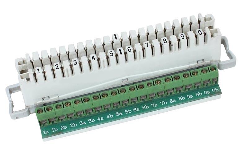 Плинт 2/10 типа LSA-PLUS доп. винт. клемма размык. контакты ССД 120902-00130