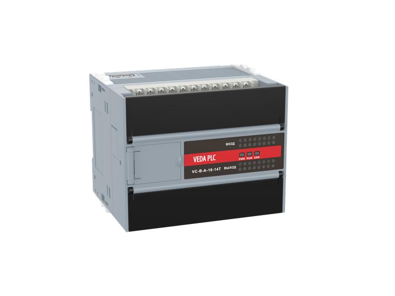 Контроллер программируемый логический VC-В-A-16-14R-2 220В AC 16 вх. сигналов 14 вых. реле 2 порта связи отсоединяем. клеммн. модуль RoHS VEDA CBV10019