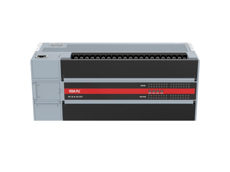Контроллер программируемый логический VC-S-A-32-32T-6 220В AC 32 вх. сигналов 32 вых. транз. сигнала 2 порта связи 1 порт CANOpen 1 порт Ethernet RoHS VEDA CBV30007