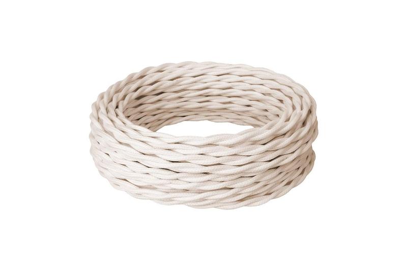 Провод ретро 3х1.5 сл. кость (уп.20м) RetroElectro 2255012