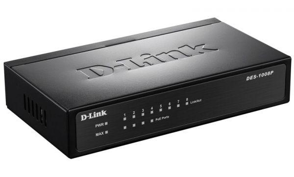 Коммутатор DES-1008P/C1A неуправляемый D-Link 1112511