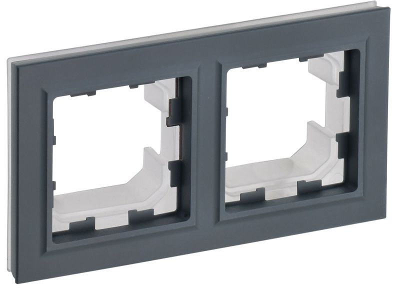 Рамка 2-м BRITE IP44 РУ-2-БрГ-44 граф. IEK BR-M22-44-K53
