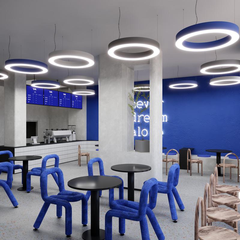 Светильник светодиодный RVE-LBX-HOLE-RING-1200-P 96Вт 4000К 1200х1200х100мм подвесной шир. рассеив.=80мм бел. RVElektro RVE00000272