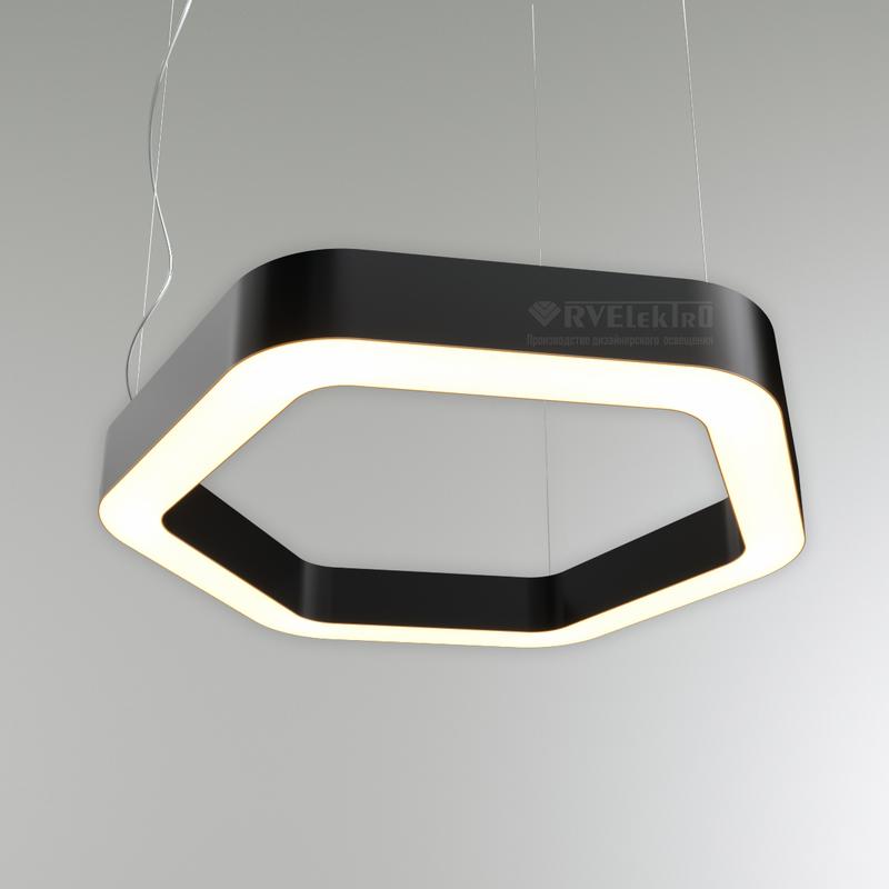 Светильник светодиодный RVE-LBX-HOLE-HEXA-SOFT-1400-P 111Вт 4000К 1400х1287х100мм подвесной шир. рассеив.=80мм бел. RVElektro RVE00000735
