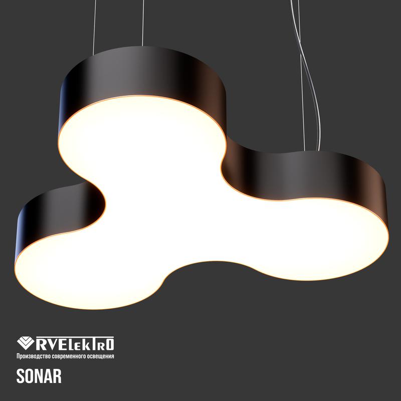 Светильник светодиодный RVE-LBX-SONAR-1200-P 87Вт 4000К 1200х1102х120мм подвесной бел. RVElektro RVE00000780