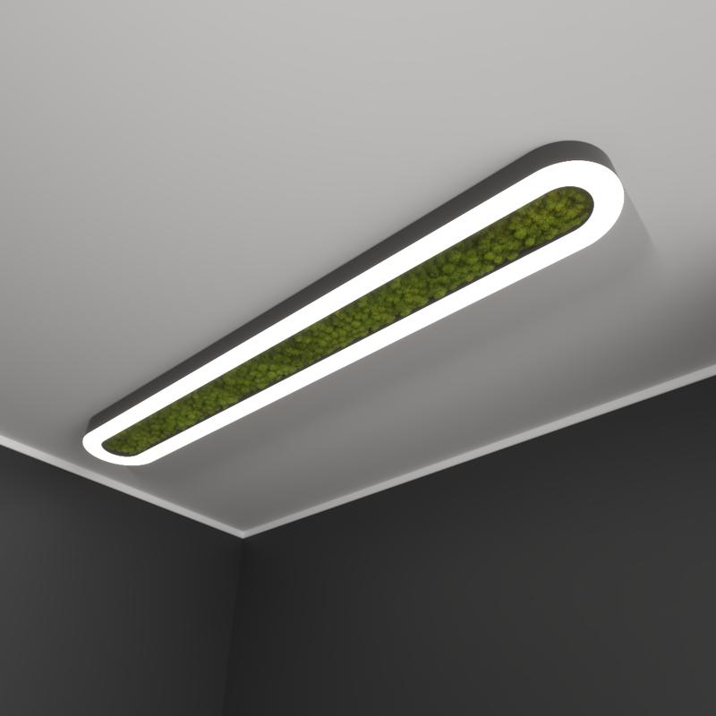 Светильник светодиодный RVE-LBX-MOSS-HOLE-LARGO-2000-N 114Вт 4000К 2000х350х100мм накладной шир. рассеив.=80мм бел. RVElektro RVE00001262