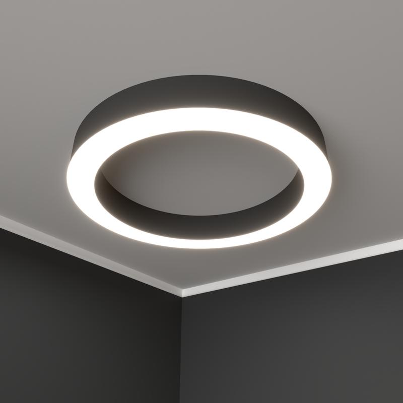 Светильник светодиодный RVE-LBX-HOLE-RING-500-N 36Вт 4000К 500х500х100мм накладной шир. рассеив.=80мм бел. RVElektro RVE00001272