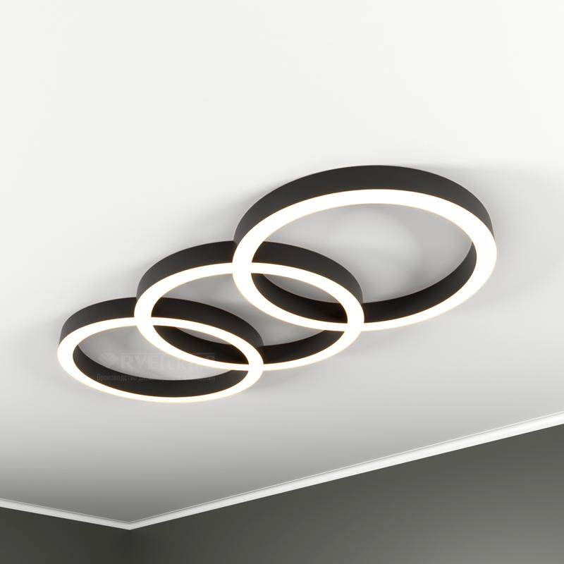 Светильник светодиодный RVE-LBX-CHAIN-3X-1575-N 162Вт 4000К 1575х700х70мм накладной бел. RVElektro RVE00001388