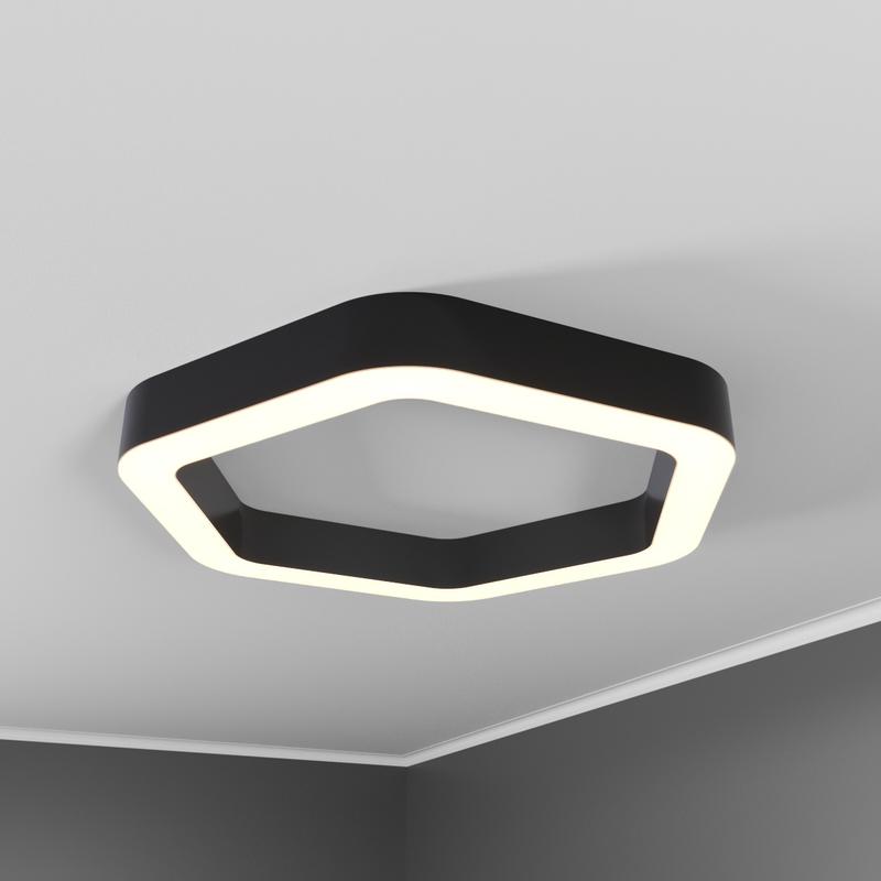 Светильник светодиодный RVE-LBX-HOLE-HEXA-SOFT-1500-N 121Вт 4000К 1500х1379х100мм накладной шир. рассеив.=80мм бел. RVElektro RVE00001511