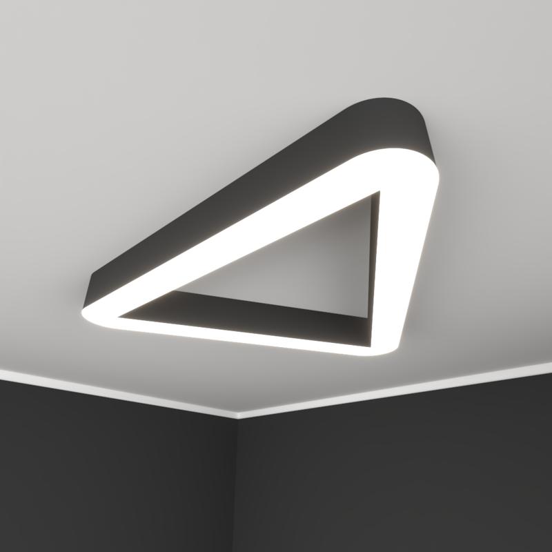 Светильник светодиодный RVE-LBX-HOLE-TRIO-SOFT-700-N 52Вт 4000К 700х623х100мм накладной шир. рассеив.=80мм бел. RVElektro RVE00001516