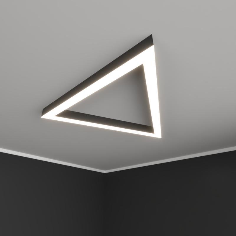 Светильник светодиодный RVE-LBX-HOLE-TRIO-500-N 33Вт 4000К 500х433х100мм накладной шир. рассеив.=80мм бел. RVElektro RVE00001573