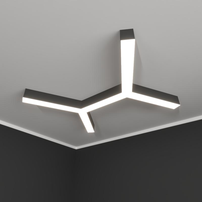 Светильник светодиодный RVE-LBX-TRINITY-2X-2000-N 154Вт 4000К 2000х2292х100мм накладной бел. RVElektro RVE00001594