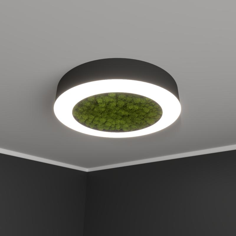 Светильник светодиодный RVE-LBX-MOSS-HOLE-RING-1000-N 77Вт 4000К 1000х1000х100мм накладной шир. рассеив.=80мм бел. RVElektro RVE00001620