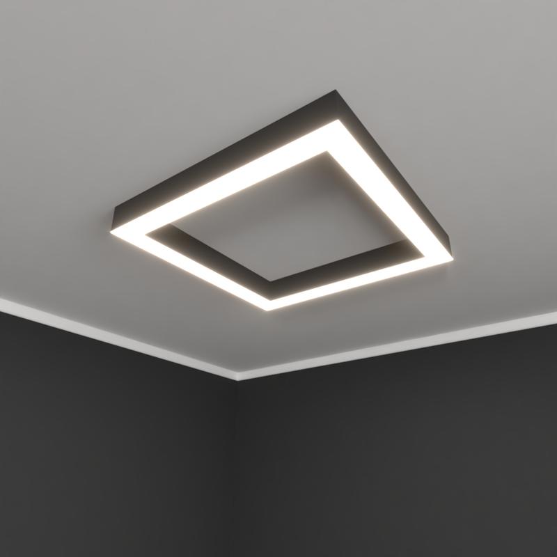 Светильник светодиодный RVE-LBX-HOLE-BOX-800-N 81Вт 4000К 800х800х100мм накладной шир. рассеив.=80мм бел. RVElektro RVE00001995